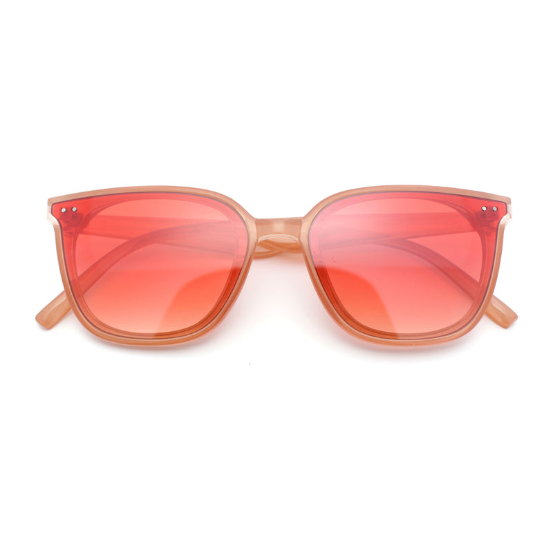 Womens Hipster Inset lens Thin Horn Rim Hipster Plastic Rectangle Sunglasses