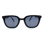Womens Hipster Inset lens Thin Horn Rim Hipster Plastic Rectangle Sunglasses