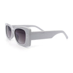 Womens Star Stud Rectangle Mod Thick Temple Plastic Retro Sunglasses