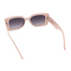 Womens Star Stud Rectangle Mod Thick Temple Plastic Retro Sunglasses