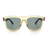 Gentlemanly Oversized Curved Top Racer Plastic Horned Retro Sunglasses