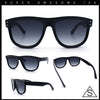 Gentlemanly Oversized Curved Top Racer Plastic Horned Retro Sunglasses