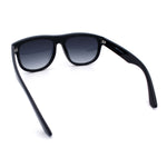 Gentlemanly Oversized Curved Top Racer Plastic Horned Retro Sunglasses