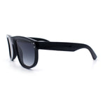 Gentlemanly Oversized Curved Top Racer Plastic Horned Retro Sunglasses