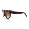 Gentlemanly Oversized Curved Top Racer Plastic Horned Retro Sunglasses