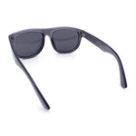 Gentlemanly Oversized Curved Top Racer Plastic Horned Retro Sunglasses