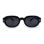 Trendy Hipster Vintage Vibe Retro Thick Plastic Horn Oval Sunglasses