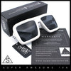 Geeky Bubble Frame Nerdy Thick Flat Top Oversized Rectangle Plastic Sunglasses
