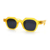 Trendy Retro Hipster Norncore Octagonal Keyhole Horn Rim Plastic Sunglasses