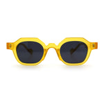 Trendy Retro Hipster Norncore Octagonal Keyhole Horn Rim Plastic Sunglasses