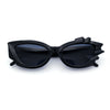 Womens Cat Eye Asymmetrical Rock Candy Crystal Runway Plastic Sunglasses