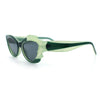 Womens Cat Eye Asymmetrical Rock Candy Crystal Runway Plastic Sunglasses