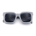 Womens Hipster Horn Rim Geometric Bevel Arm Fancy Plastic Sunglasses