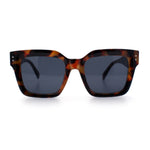 Womens Hipster Horn Rim Geometric Bevel Arm Fancy Plastic Sunglasses