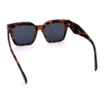 Womens Hipster Horn Rim Geometric Bevel Arm Fancy Plastic Sunglasses