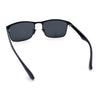 Mens Metal Rim Rectangle Sporty Plastic Temple Classy Manly Sunglasses