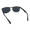 Mens Metal Rim Rectangle Sporty Plastic Temple Classy Manly Sunglasses