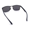 Mens Metal Rim Rectangle Sporty Plastic Temple Classy Manly Sunglasses