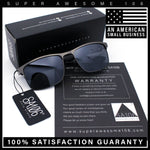 Mens Metal Rim Rectangle Sporty Plastic Temple Classy Manly Sunglasses