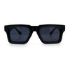 Nostalgic Chunky Thick Horn Rim Narrow Rectangle Plastic Hipster Sunglasses
