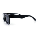 Nostalgic Chunky Thick Horn Rim Narrow Rectangle Plastic Hipster Sunglasses