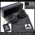 Nostalgic Chunky Thick Horn Rim Narrow Rectangle Plastic Hipster Sunglasses