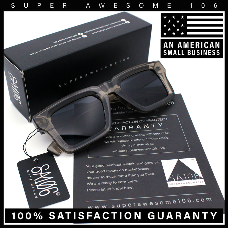 Nostalgic Chunky Thick Horn Rim Narrow Rectangle Plastic Hipster Sunglasses
