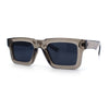 Nostalgic Chunky Thick Horn Rim Narrow Rectangle Plastic Hipster Sunglasses