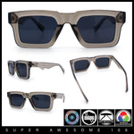 Nostalgic Chunky Thick Horn Rim Narrow Rectangle Plastic Hipster Sunglasses
