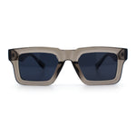 Nostalgic Chunky Thick Horn Rim Narrow Rectangle Plastic Hipster Sunglasses