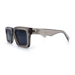 Nostalgic Chunky Thick Horn Rim Narrow Rectangle Plastic Hipster Sunglasses