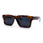 Nostalgic Chunky Thick Horn Rim Narrow Rectangle Plastic Hipster Sunglasses