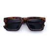 Nostalgic Chunky Thick Horn Rim Narrow Rectangle Plastic Hipster Sunglasses
