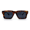 Nostalgic Chunky Thick Horn Rim Narrow Rectangle Plastic Hipster Sunglasses