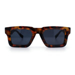 Nostalgic Chunky Thick Horn Rim Narrow Rectangle Plastic Hipster Sunglasses