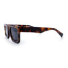 Nostalgic Chunky Thick Horn Rim Narrow Rectangle Plastic Hipster Sunglasses