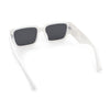 Womens Thick Temple Square Rectangle Sleek Plastic Clean Sunglasses