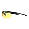 Xloop Mens Baseball Half Rim Blue Light Glare Blocking Night Driving Sunglasses