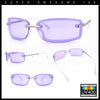 Womens Trendy Rimless 90s Designer Styling Narrow Rectangle Fashion Sunglasses