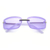 Womens Trendy Rimless 90s Designer Styling Narrow Rectangle Fashion Sunglasses