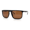 Mens Antiglare Polarized Lens Oversized Flat Top Thin Plastic Sunglasses