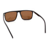 Mens Antiglare Polarized Lens Oversized Flat Top Thin Plastic Sunglasses