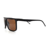 Mens Antiglare Polarized Lens Oversized Flat Top Thin Plastic Sunglasses