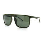 Mens Antiglare Polarized Lens Oversized Flat Top Thin Plastic Sunglasses