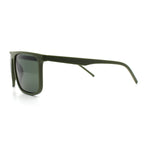 Mens Antiglare Polarized Lens Oversized Flat Top Thin Plastic Sunglasses