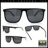 Mens Antiglare Polarized Lens Oversized Flat Top Thin Plastic Sunglasses