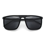 Mens Antiglare Polarized Lens Oversized Flat Top Thin Plastic Sunglasses