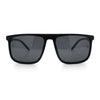 Mens Antiglare Polarized Lens Oversized Flat Top Thin Plastic Sunglasses