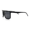 Mens Antiglare Polarized Lens Oversized Flat Top Thin Plastic Sunglasses