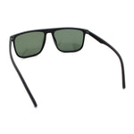 Mens Antiglare Polarized Lens Oversized Flat Top Thin Plastic Sunglasses